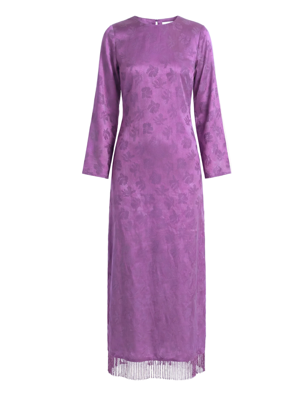 Ariana Dress in Plum Floral Jacquard