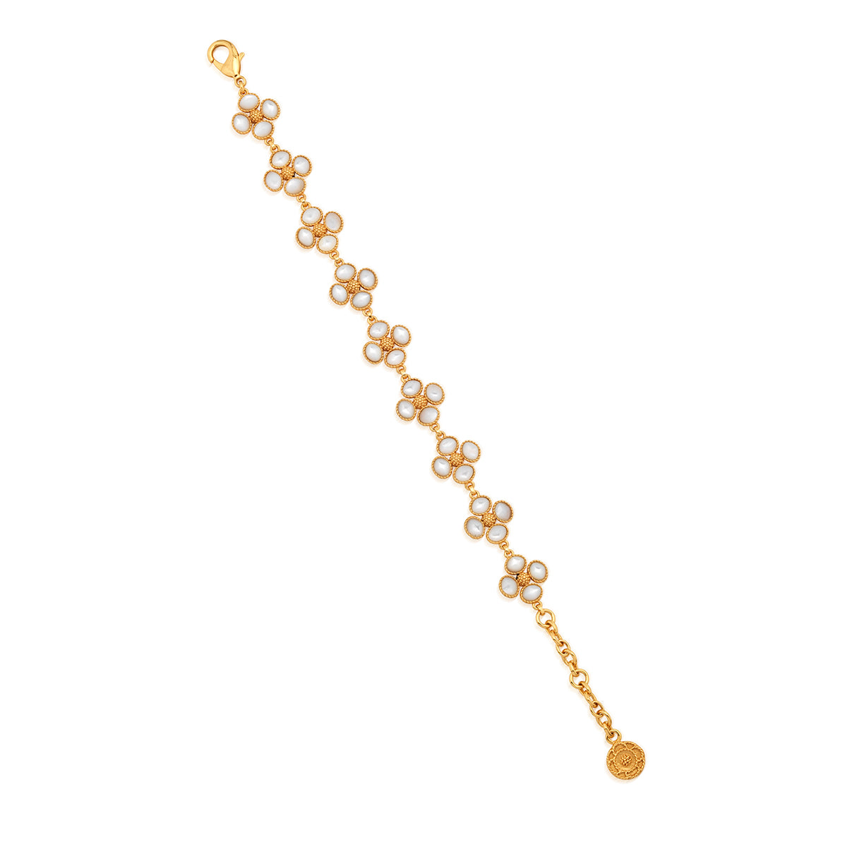 Berry Clover Link Bracelet  in MOP