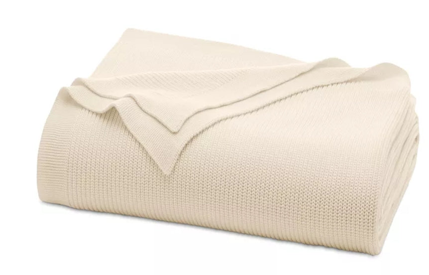 Boll & Branch Ribbed Knit Blanket, Full/Queen