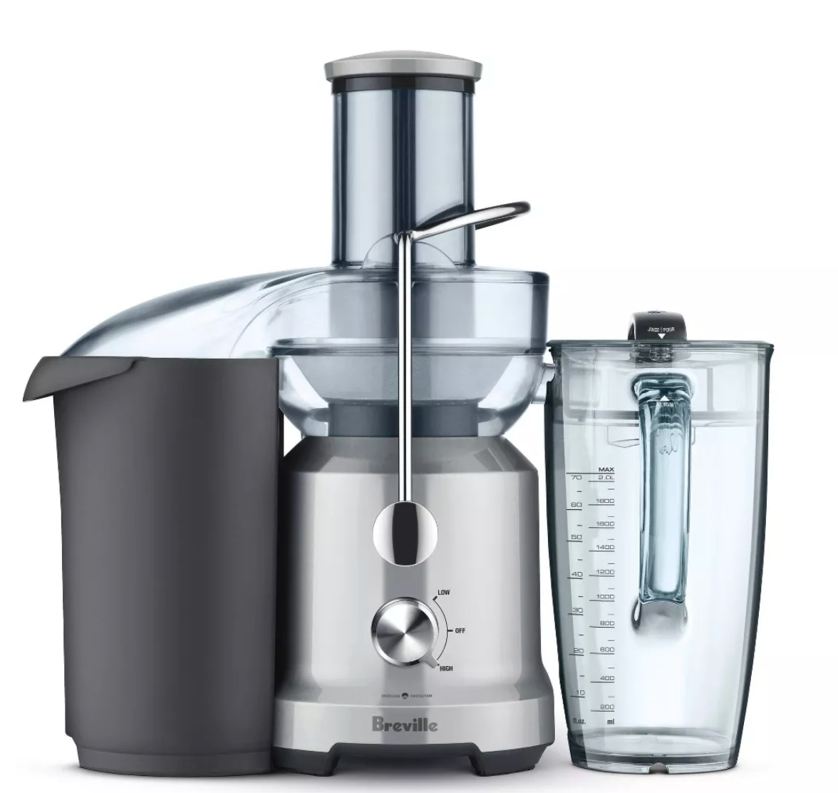 Breville Cold Juice Fountain: 2-Speed Juicer Machine, 850W, Stainless Steel Blades, 3" Feed Chute, Dishwasher-Safe