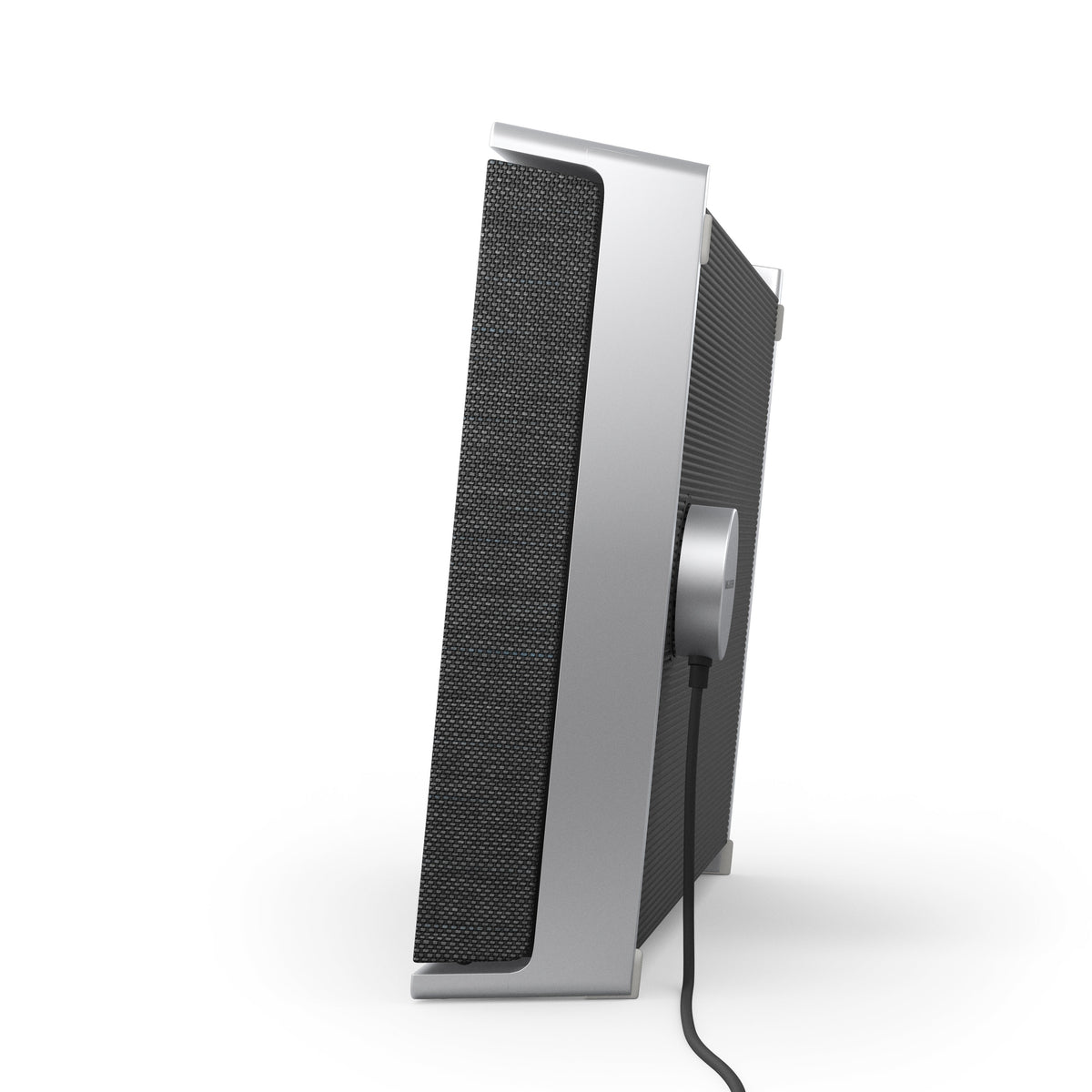 Beosound Level Portable Home Speaker in Natural Aluminum/Dark Gray