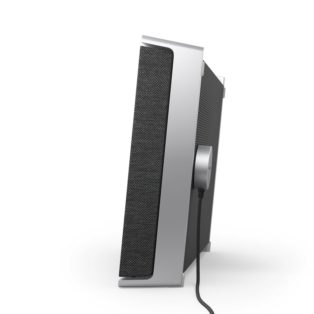 Beosound Level Portable Home Speaker in Natural Aluminum/Dark Gray