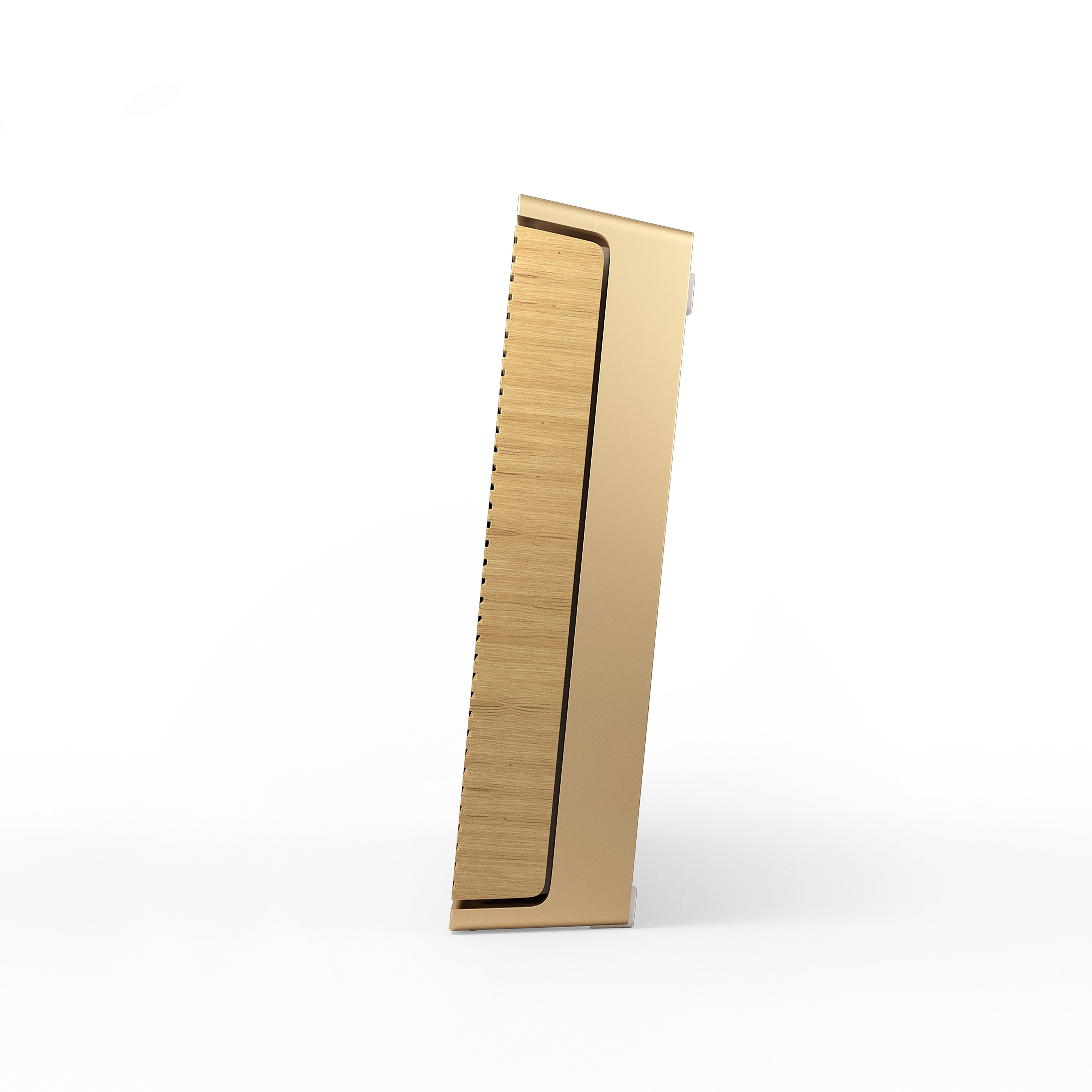 Beosound Level Portable Wifi Speaker in Gold Tone Aluminum/Light