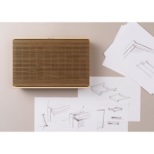 Beosound Level Portable Wifi Speaker in Gold Tone Aluminum/Light Oak