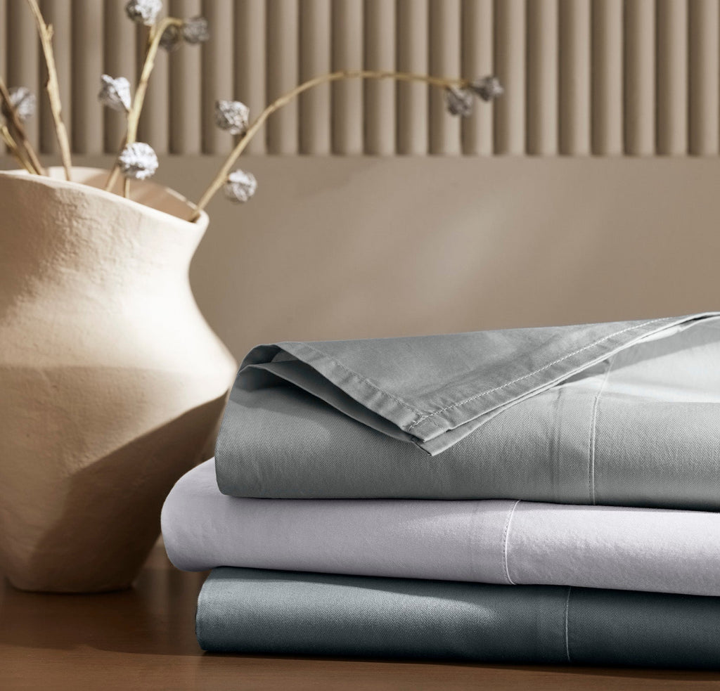Signature Hemmed Sheet Set in Bluestone
