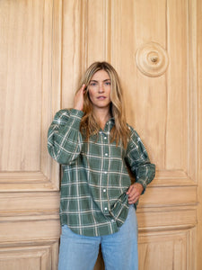 Butler Top in Pin Stripe
