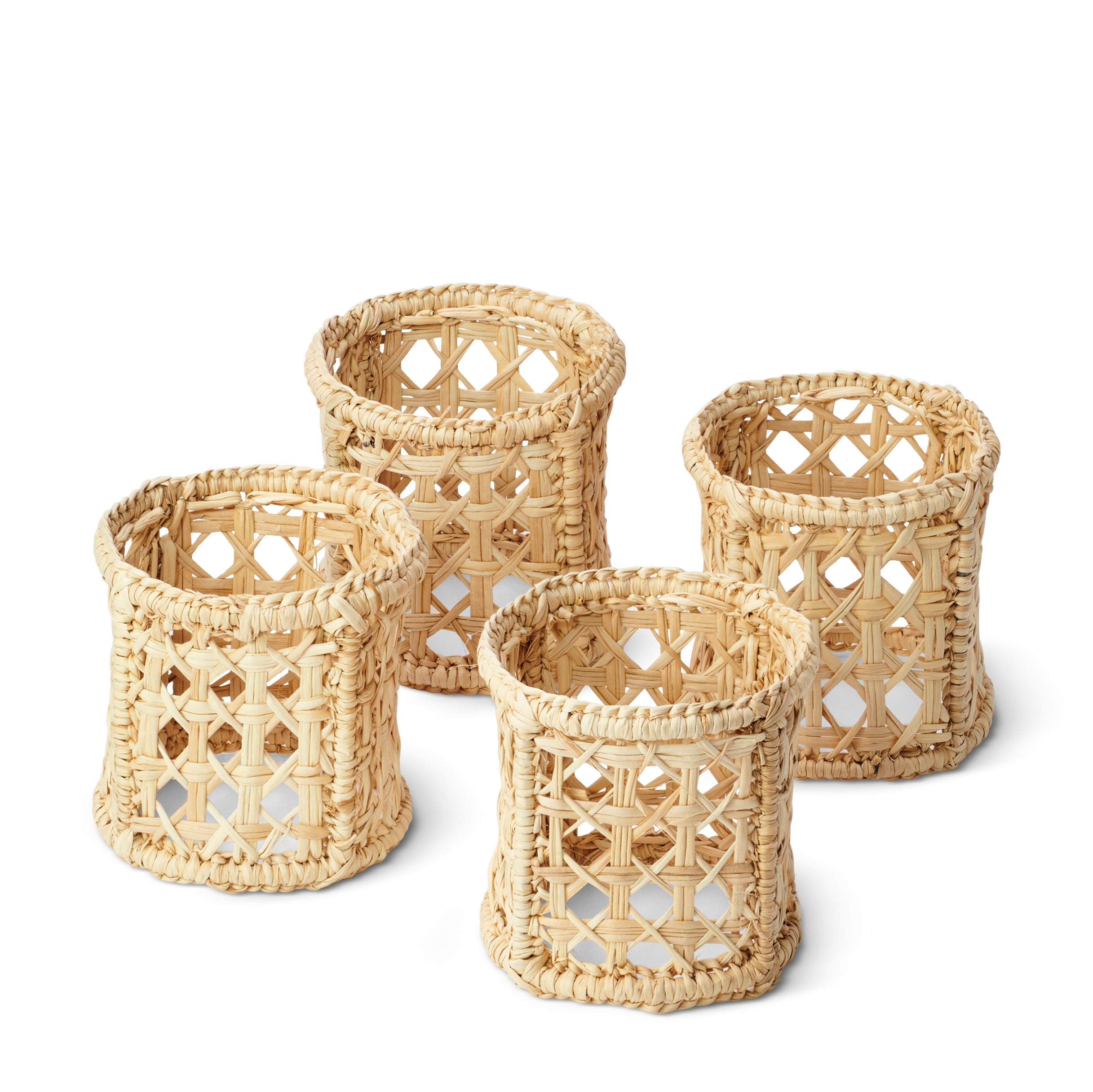 Aerin Eva Raffia Napkin Rings - Thumbnail 4