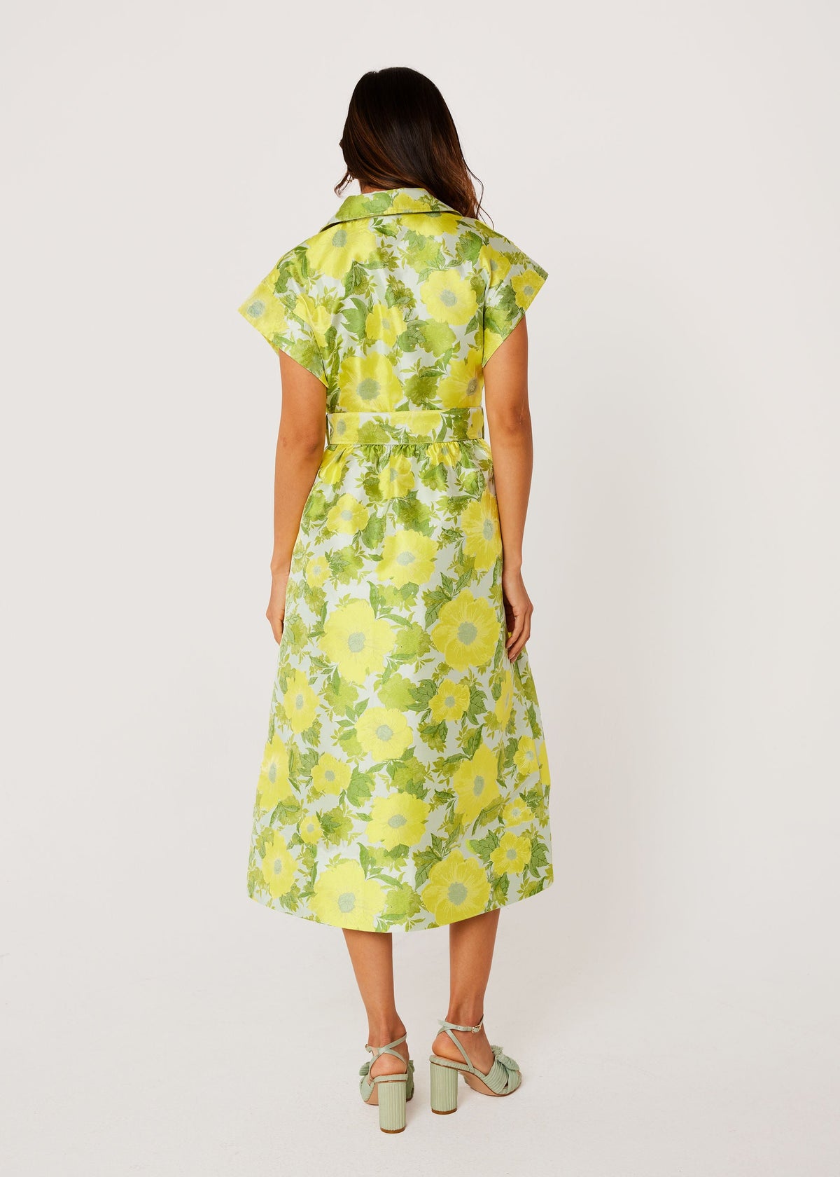 Harper Dress Citron Garden Jacquard