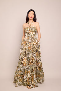 Piana Maxi Dress in Cheetah Natural
