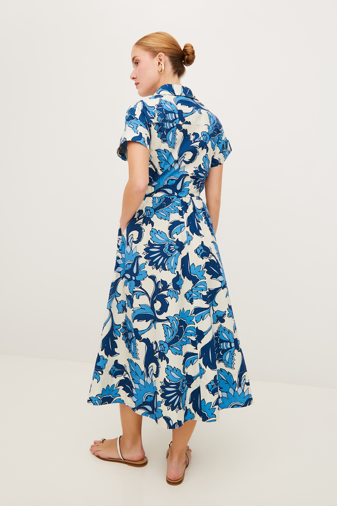 Asbury Midi Dress in Luna Blue