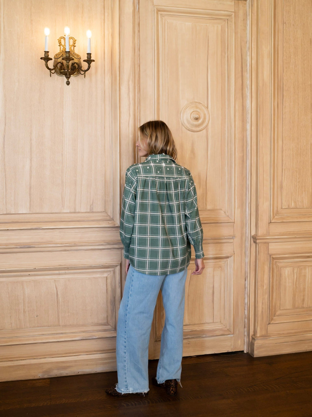 Butler Top in Pin Stripe