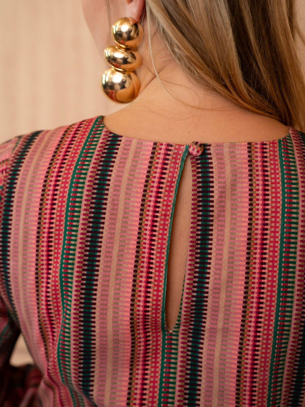 Tillie Dress in Wild Iris Stripe