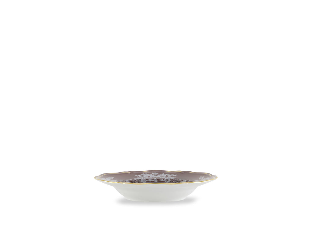 Oriente Italiano Antico Doccia Soup Plate in Castagna