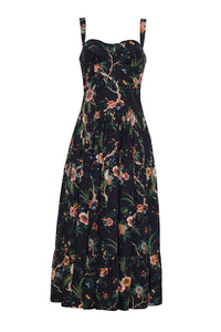 Santiago Dress in Chintz Black
