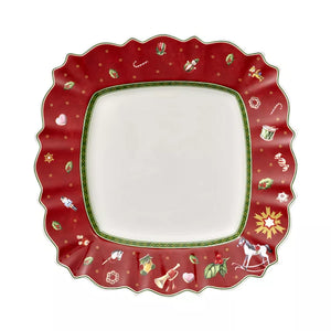 Toys Delight Square Flat Plate, Red in Multi