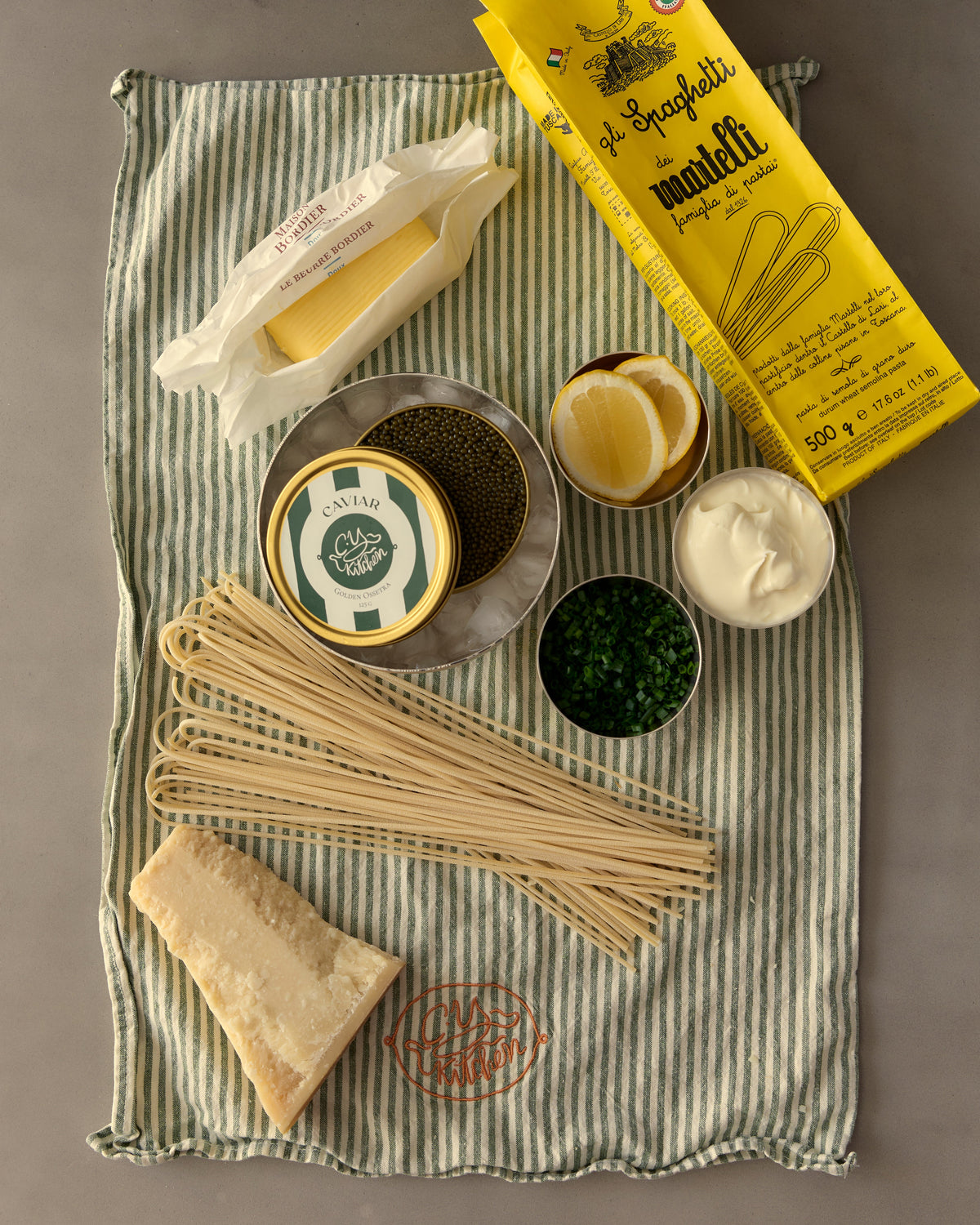 Spaghetti Limone Caviar Set
