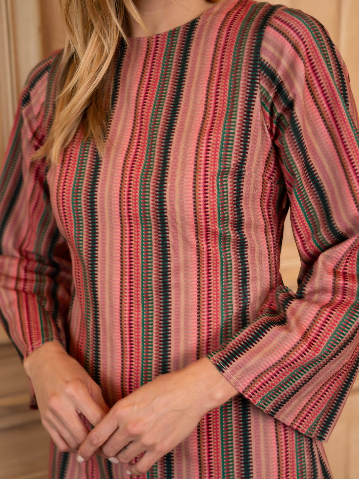 Tillie Dress in Wild Iris Stripe