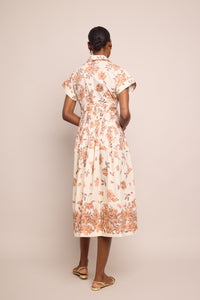 Nash Dress in Farfella Border Egret