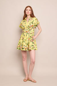 Nash Mini Dress in Chintz Yellow