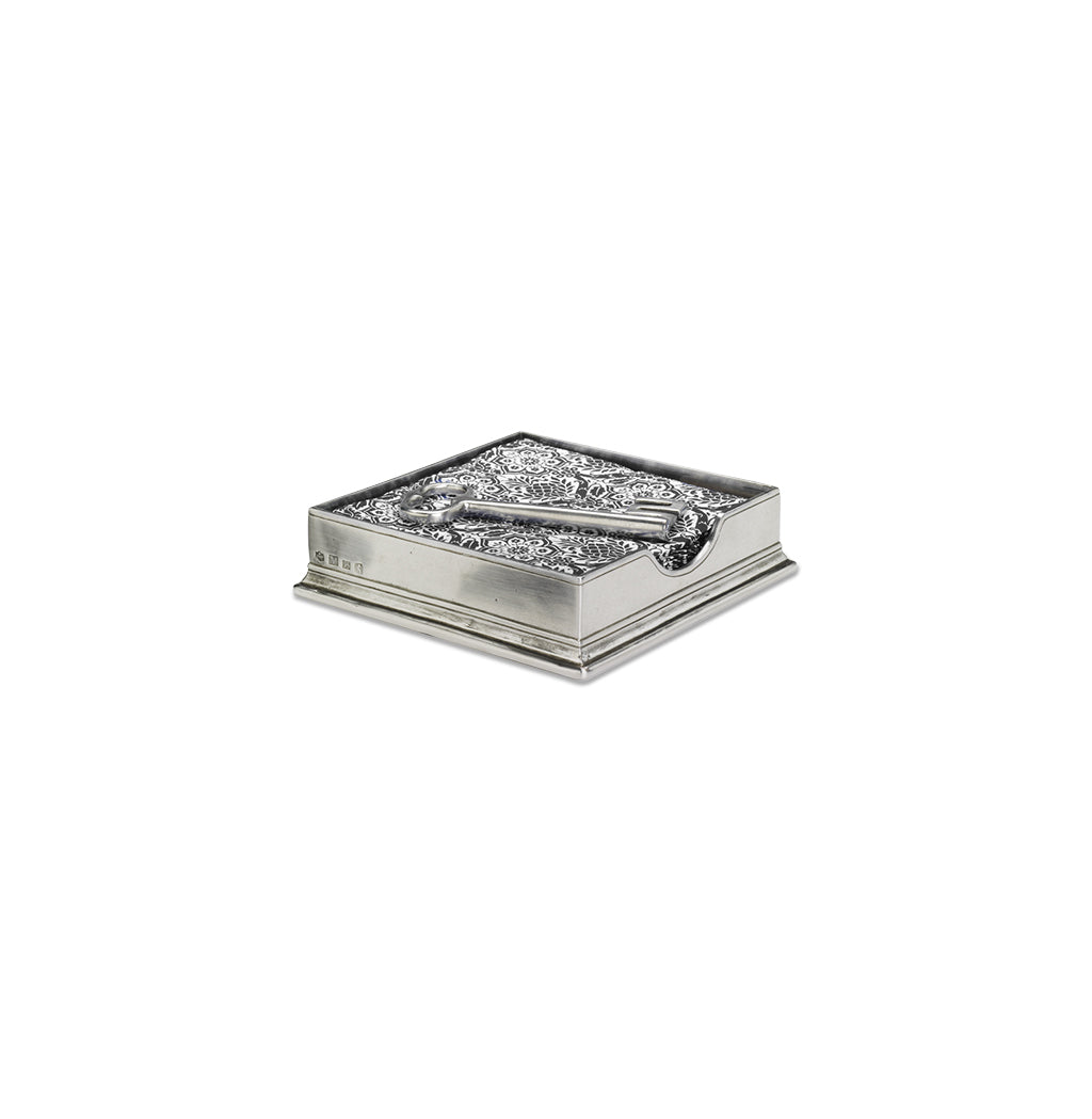 Cocktail Napkin Box with Key Weight
