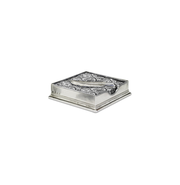 Cocktail Napkin Box with Feather Weight