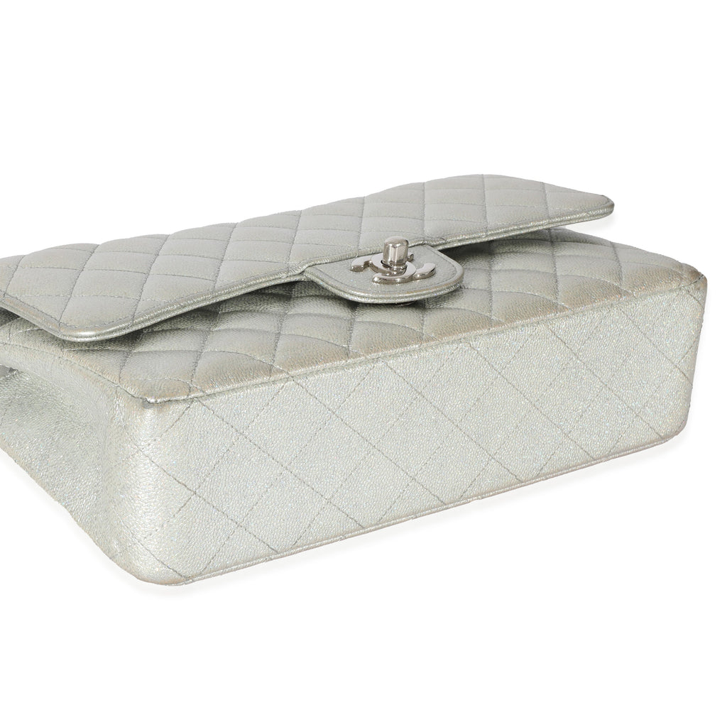 Chanel 21K Glitter Caviar Medium Classic Double Flap Handbag Handbag box
