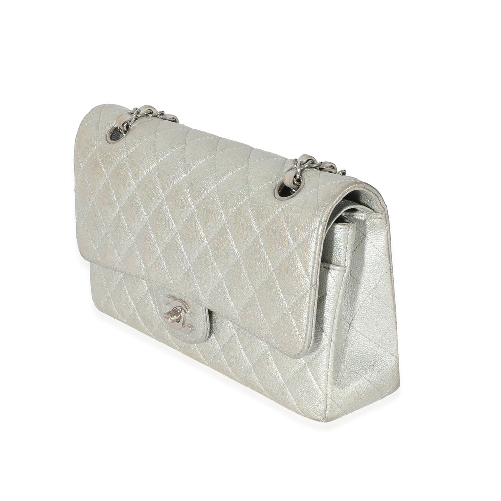 Chanel 21K Glitter Caviar Medium Classic Double Flap Handbag Handbag sv