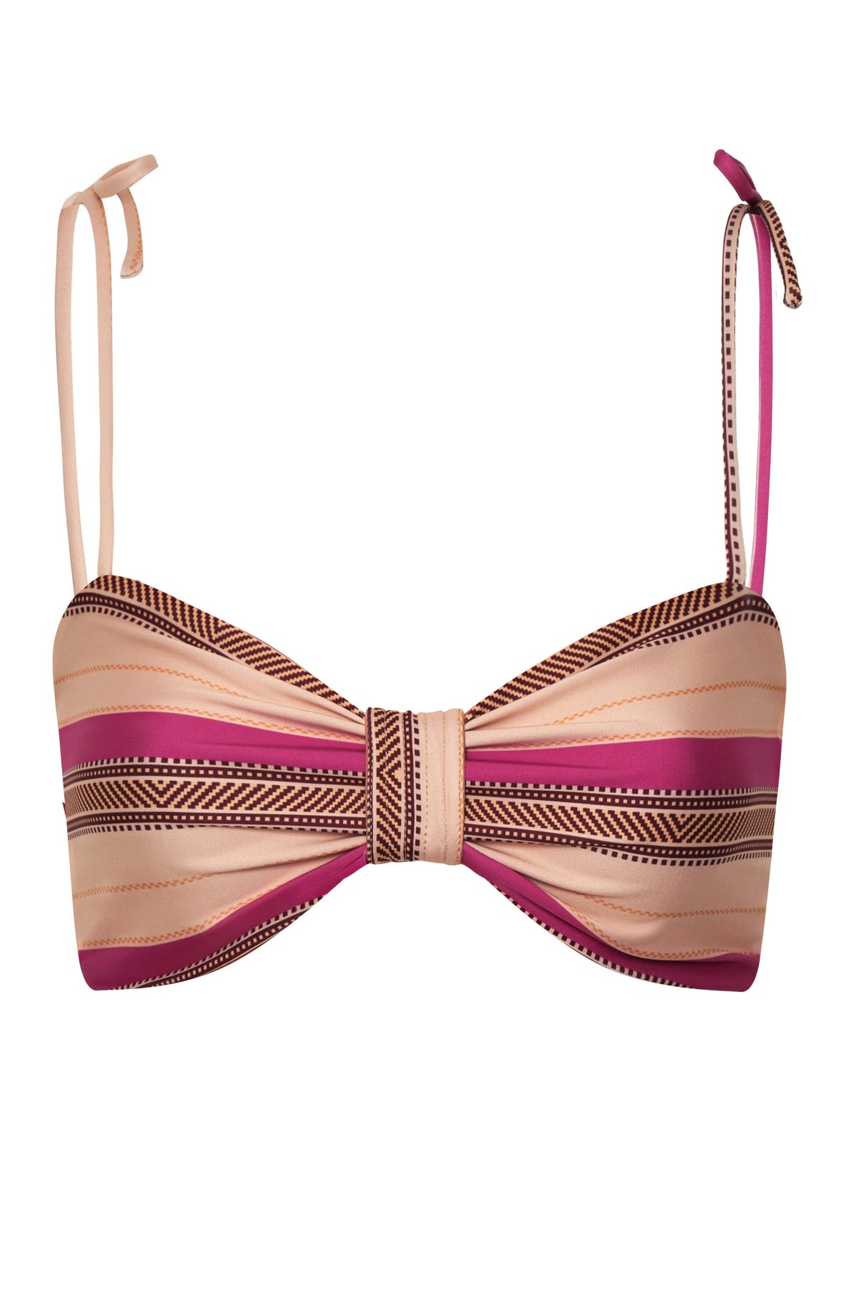 San Miguel Top in Ethnic Pink Stripes