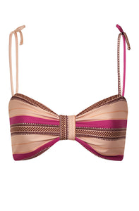 San Miguel Top in Ethnic Pink Stripes