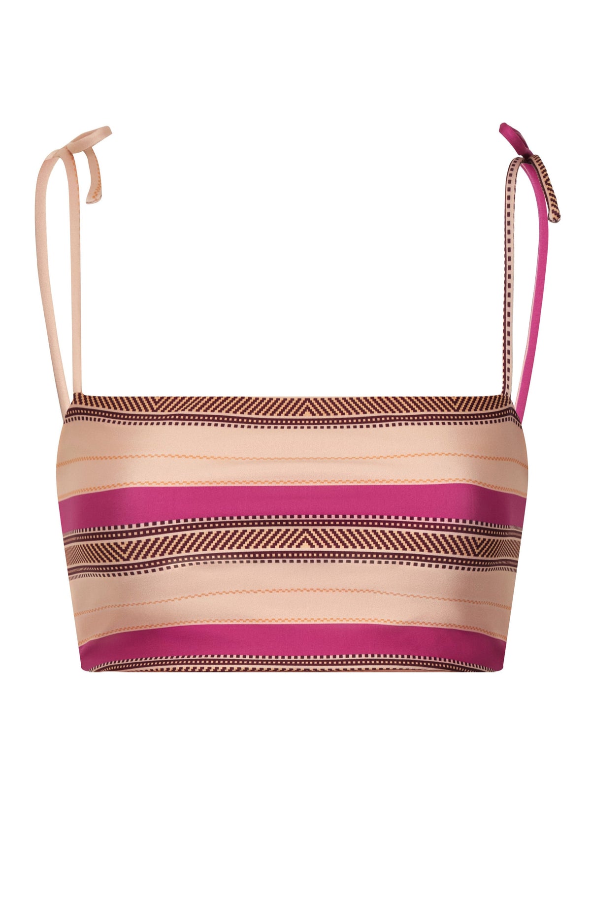 San Miguel Top in Ethnic Pink Stripes