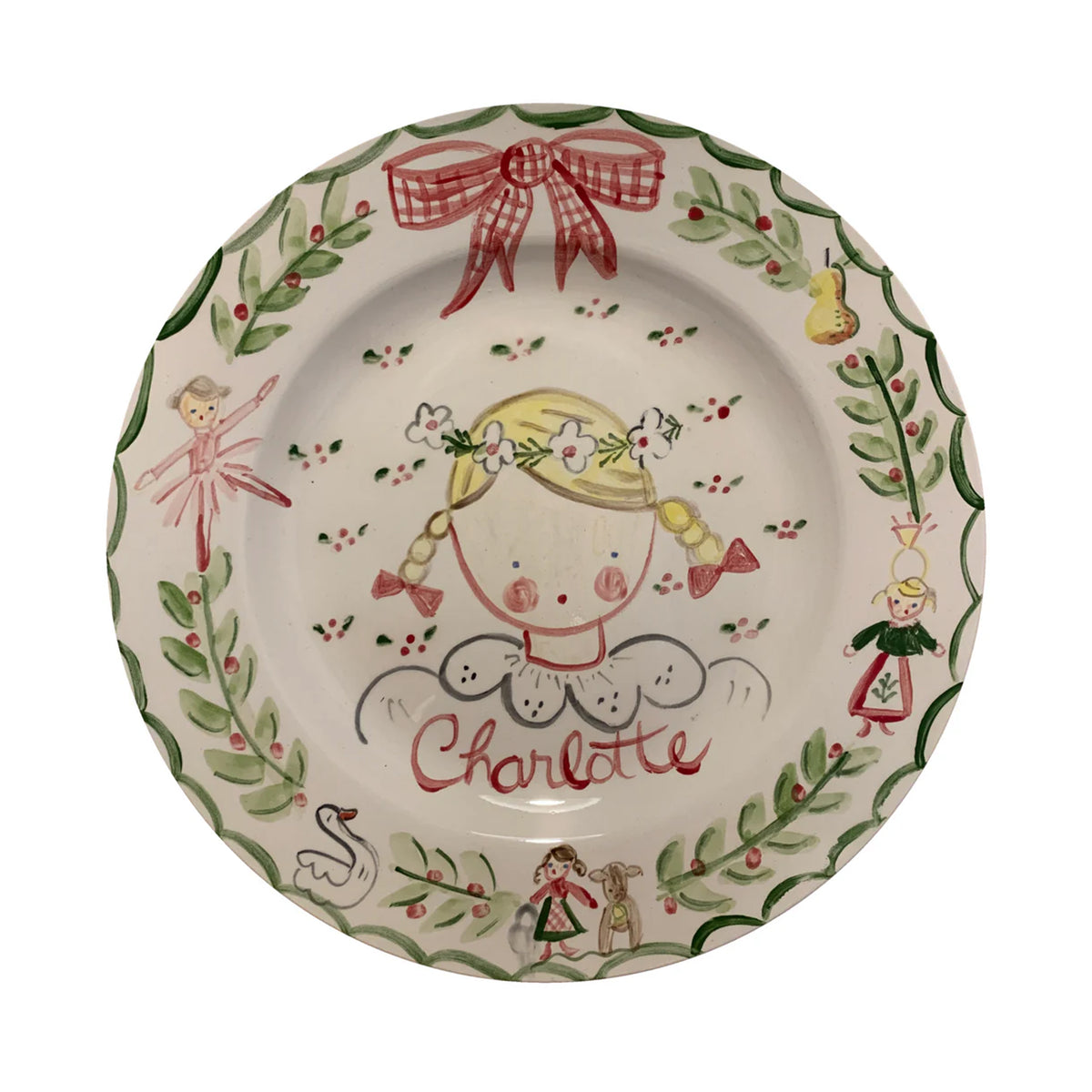 12 Days of Christmas Plate in Girl