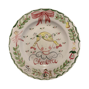 12 Days of Christmas Plate in Girl