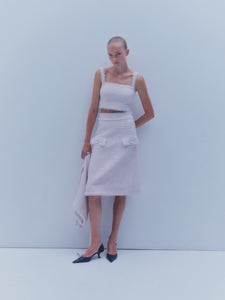 The Remington Top in Pink & White