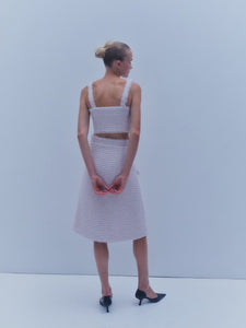 The Remington Top in Pink & White