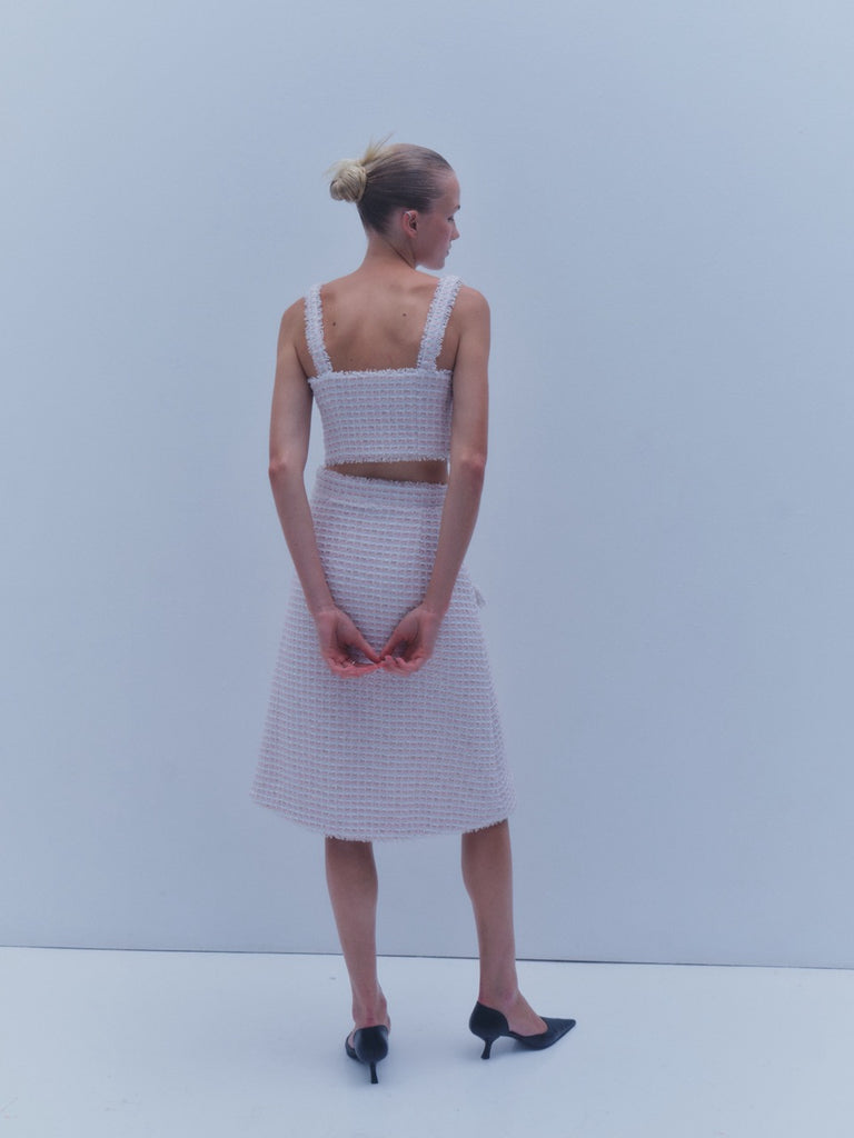 The Hess Skirt in Pink & White