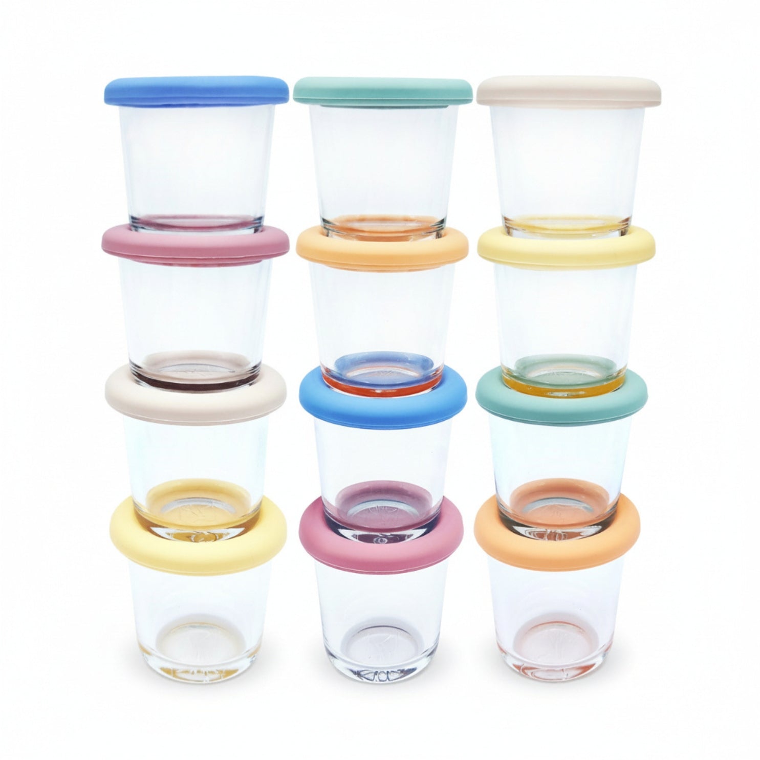 4oz Glass Baby Food Storage Jars | Food Grade Silicone Lids