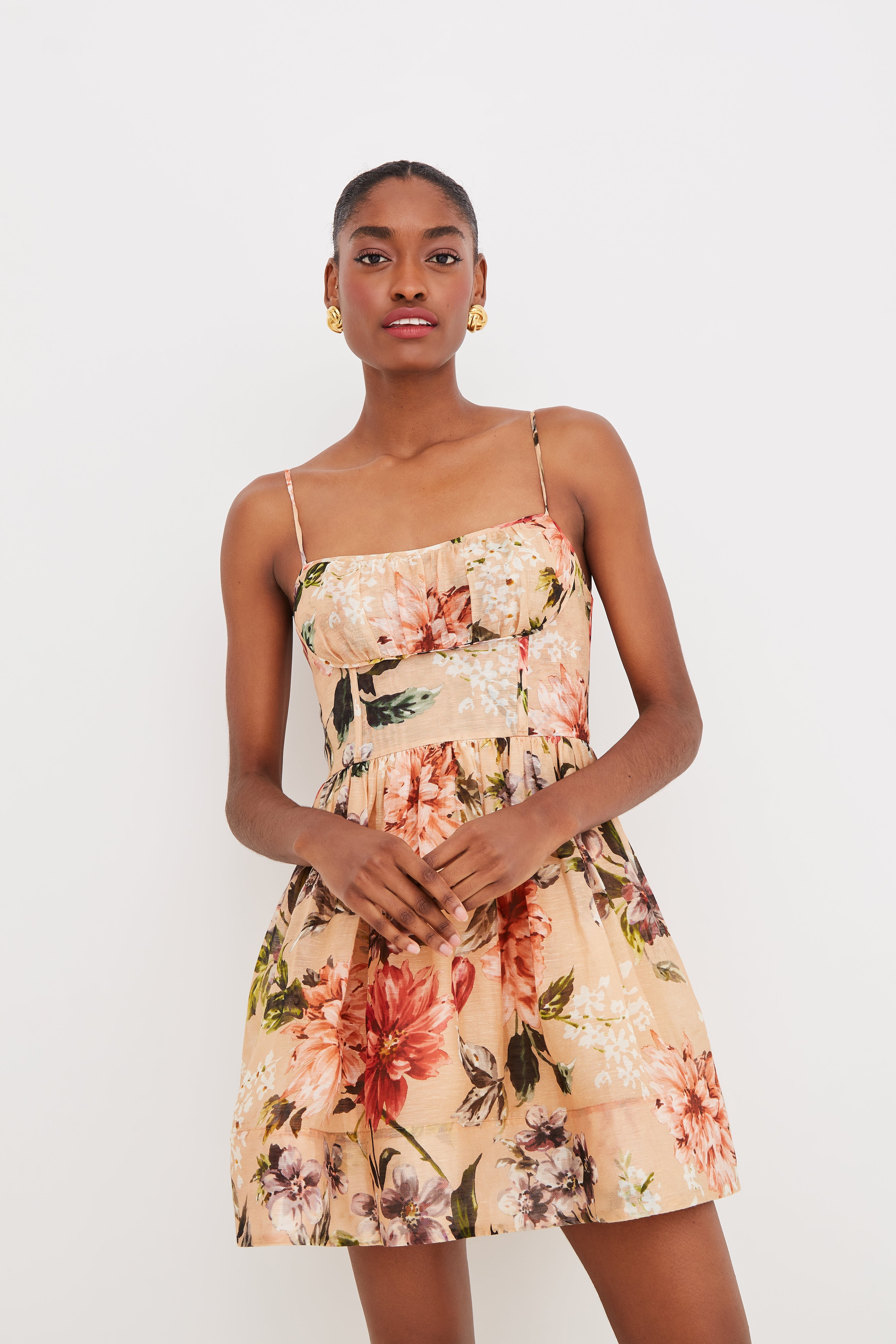 Alba Mini Dress in Margaux Bloom Ginger