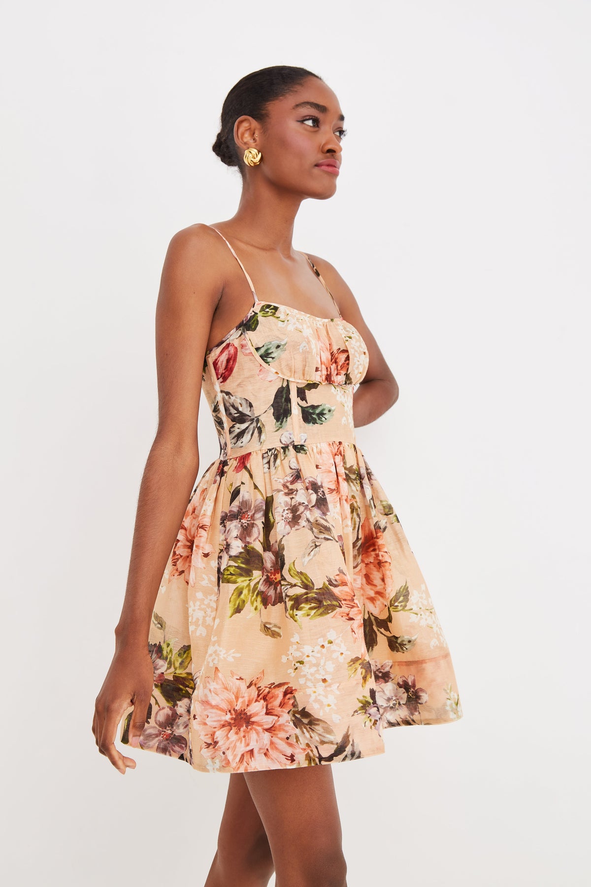 Alba Mini Dress in Margaux Bloom Ginger