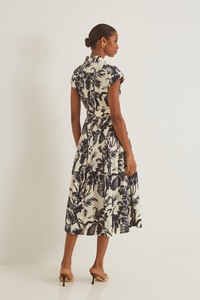 Octavia Dress in Fauna Floral Navy