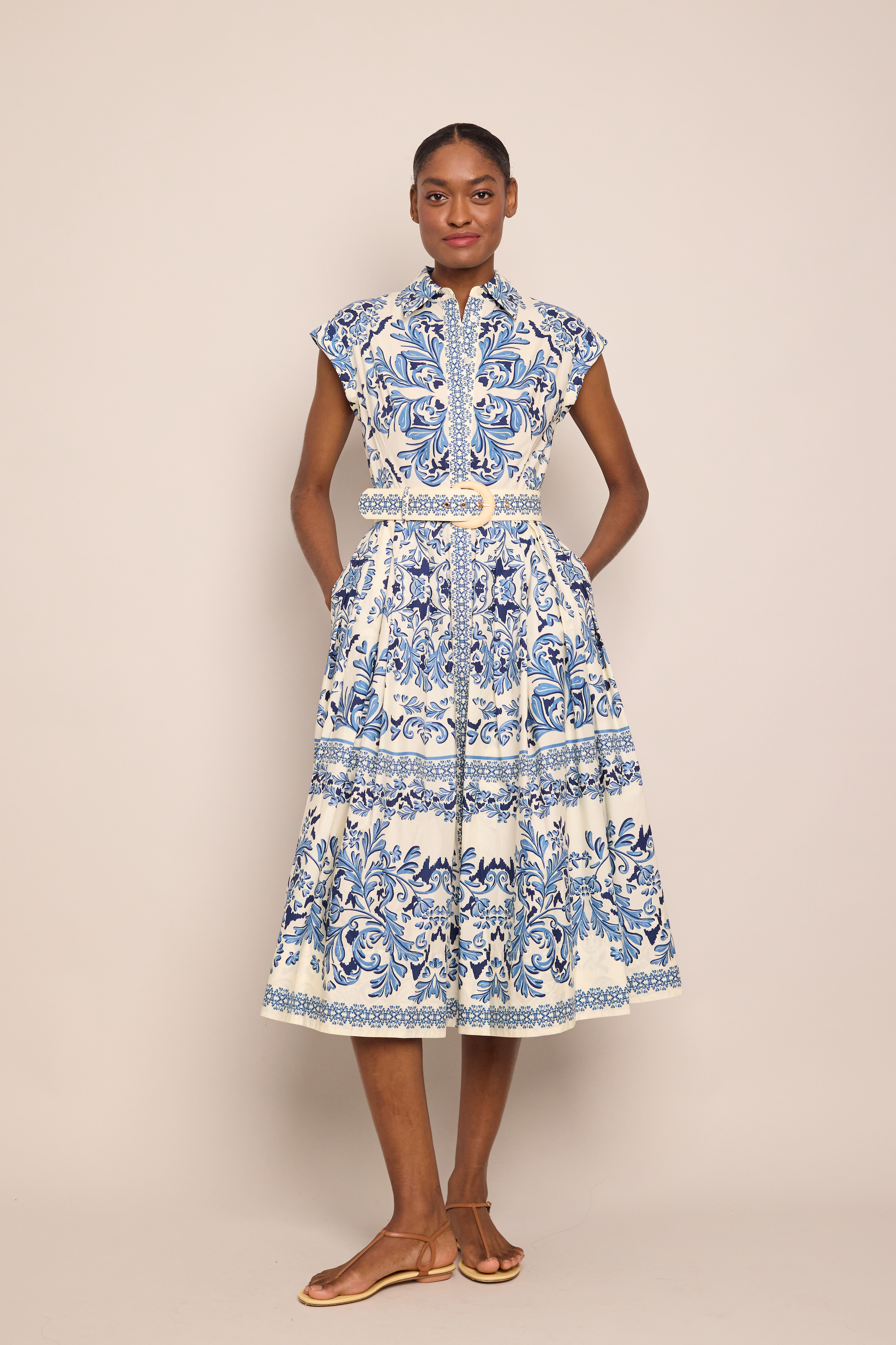Octavia Dress in Saltaire Light Blue