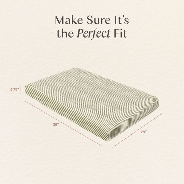 Mini Crib Sheet in GOTS Certified Organic Brushed Cotton by Nate Berkus in Juniper Stripe