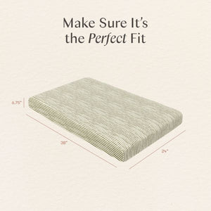 Mini Crib Sheet in GOTS Certified Organic Brushed Cotton by Nate Berkus in Juniper Stripe