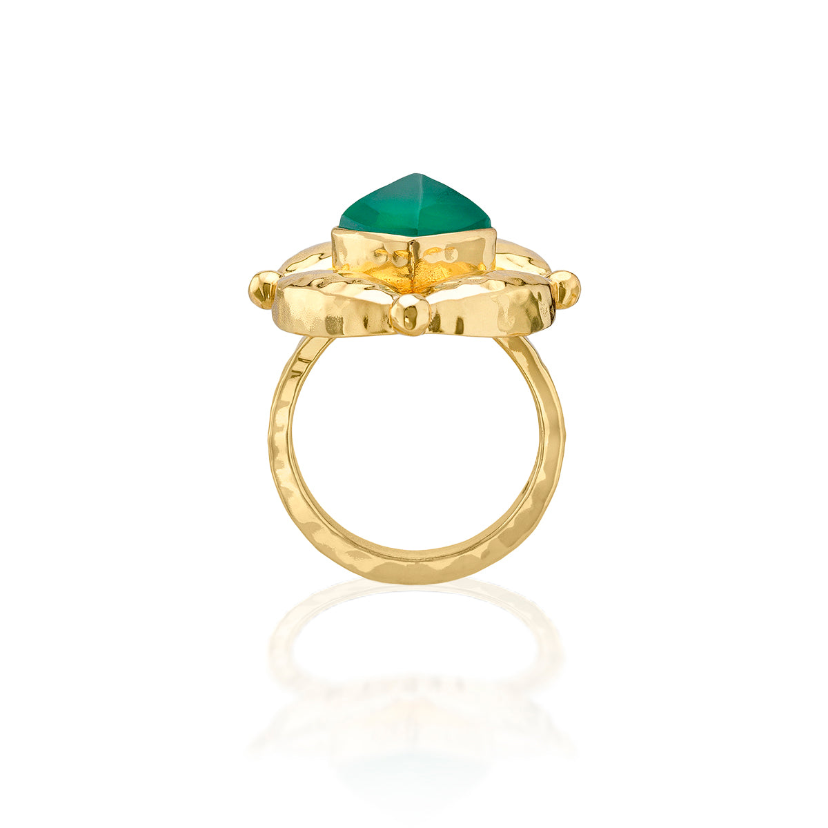 Mystic Eye Ring in Green Onyx