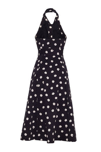 Parker Dress in Spot Black Egret