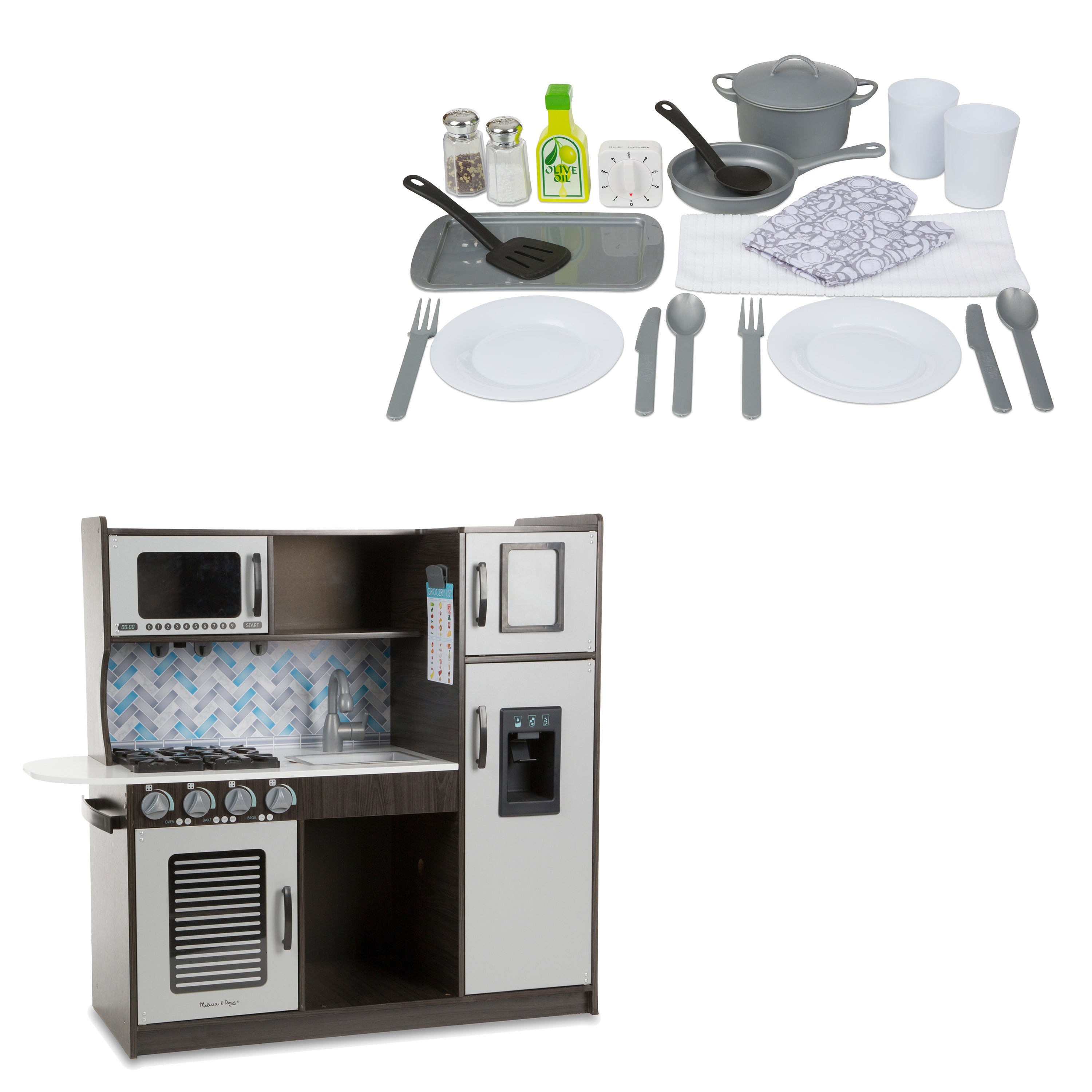 Chef’s Charcoal Kitchen & Accessory Set Bundle