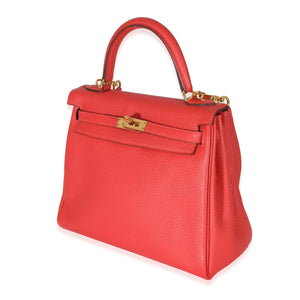 Hermès Geranium Togo Retourne Kelly 25