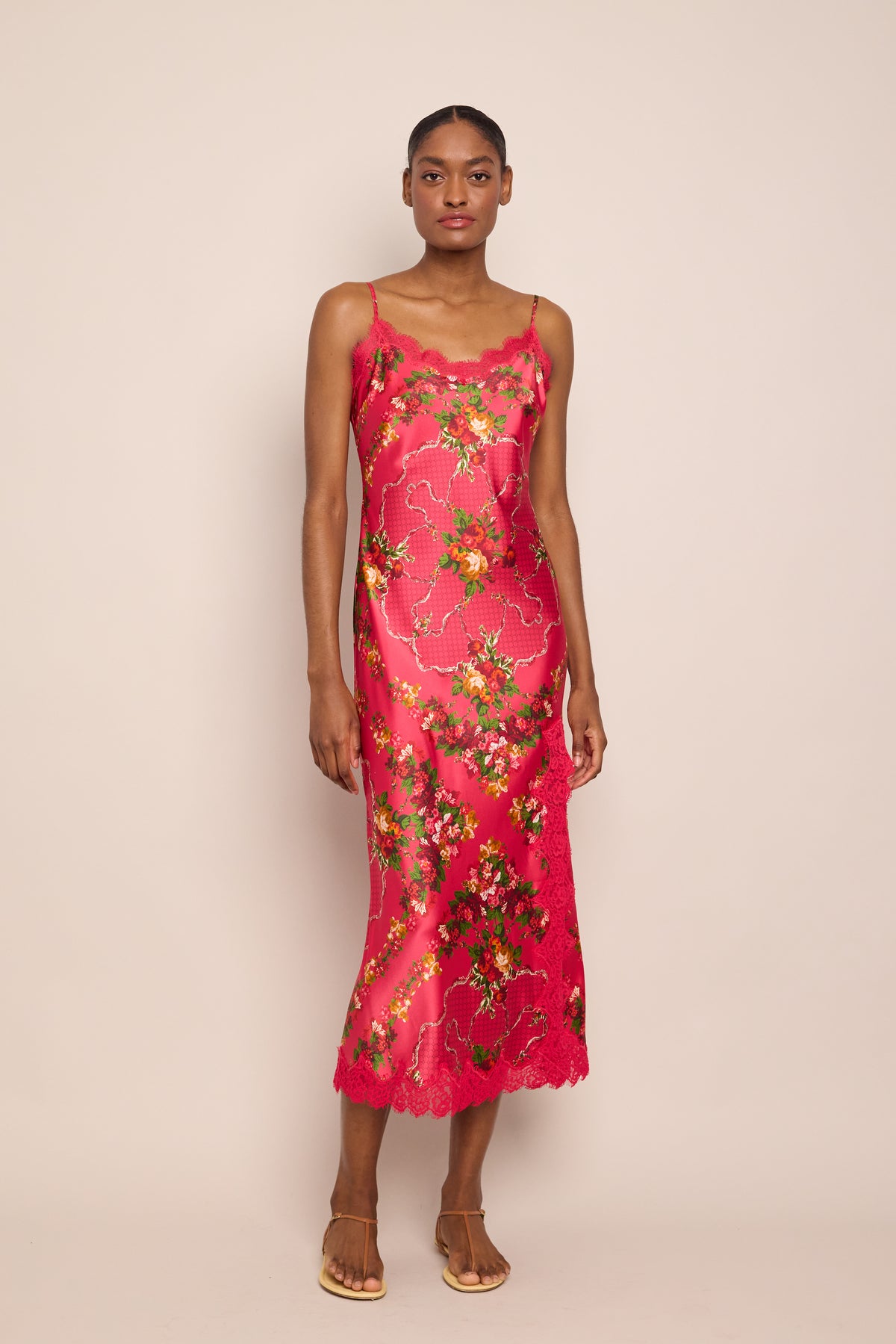 Granada Dress in Gemma Scarf Pink