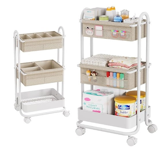 Baby Diaper Caddy Organizer Cart