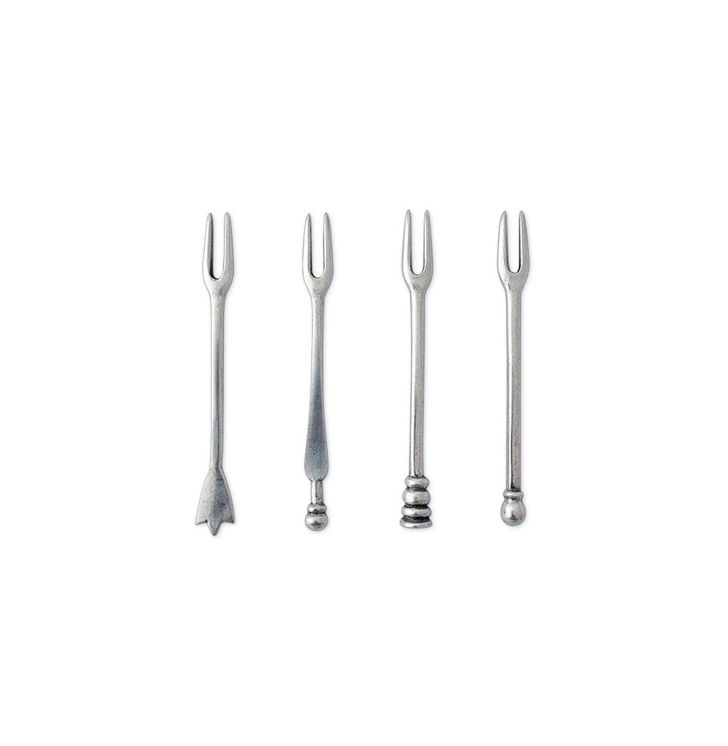 Assorted Olive Forks, Set of 4