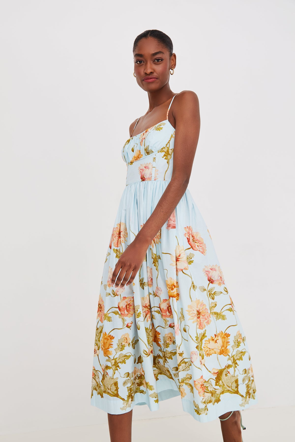 Alba Midi Dress in Lockwood Flora Sky